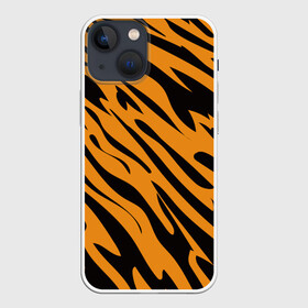 Чехол для iPhone 13 mini с принтом Тигр в Екатеринбурге,  |  | животное | зверь | кардашьян | ким | кот | лев | оранжевый | полосы | рыжий | тигр | черный