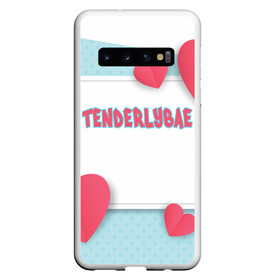 Чехол для Samsung Galaxy S10 с принтом Tenderlybae в Екатеринбурге, Силикон | Область печати: задняя сторона чехла, без боковых панелей | tenderlybae | twitch | амина | бэйби | в маске | малышка | мирзоева | мэйби | нежная | стримерша | тендерлибае | тендерлибэй