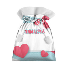 Подарочный 3D мешок с принтом Tenderlybae в Екатеринбурге, 100% полиэстер | Размер: 29*39 см | tenderlybae | twitch | амина | бэйби | в маске | малышка | мирзоева | мэйби | нежная | стримерша | тендерлибае | тендерлибэй