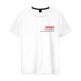 Мужская футболка хлопок с принтом NASA (staff uniform) в Екатеринбурге, 100% хлопок | прямой крой, круглый вырез горловины, длина до линии бедер, слегка спущенное плечо. | administration | aeronautics | apollo | gemini | national | skylab | space | аполлон | исследование | космическое | космос | наса | полёты | пространство | ракеты | союз | униформа