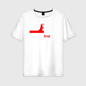 Женская футболка хлопок Oversize с принтом Deadline в Екатеринбурге, 100% хлопок | свободный крой, круглый ворот, спущенный рукав, длина до линии бедер
 | fead | line | дедлайн | коса | линия | программист | проект | работа | сдача | сроки