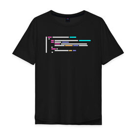 Мужская футболка хлопок Oversize с принтом Подсветка синтаксиса кода в Екатеринбурге, 100% хлопок | свободный крой, круглый ворот, “спинка” длиннее передней части | Тематика изображения на принте: 1с | c | highlighter | java | javascript | php | programmer | sql | syntax | код | компьютер | программа | с++ | сисадмин