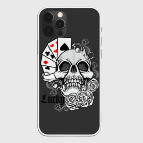 Чехол для iPhone 12 Pro Max с принтом Lucky в Екатеринбурге, Силикон |  | Тематика изображения на принте: lucky | буны | веер | винтаж | графика | дизайн | игра | игральные | иллюстрация | казино | картинка | карты | крести | масть | мода | надпись | орнамент | пики | покер | рисунок | сердце | символ | стиль