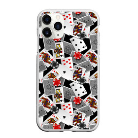 Чехол для iPhone 11 Pro Max матовый с принтом Игральные карты в Екатеринбурге, Силикон |  | Тематика изображения на принте: буны | вольты | графика | дамы | десятки | игра | игральные | иллюстрация | казино | картинка | карты | коллаж | короли | красные | крести | масть | мода | орнамент | пики | покер | разбросаны | рисунок