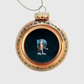 Стеклянный ёлочный шар с принтом Sally Face в Екатеринбурге, Стекло | Диаметр: 80 мм | blue | diane | face | fisher | gizmo | henry | johnson | killer | larry | sally | генри | гизмо | джонсон | диана | ларри | лицо | салли | фейс | фишер