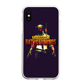 Чехол для iPhone XS Max матовый с принтом PUBG fan art в Екатеринбурге, Силикон | Область печати: задняя сторона чехла, без боковых панелей | asia | battle | chicken | dinner | epic | lucky | map miramar | pro | royale | winner | битва | пабг | пубг | стрим | топ лут