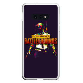 Чехол для Samsung S10E с принтом PUBG fan art в Екатеринбурге, Силикон | Область печати: задняя сторона чехла, без боковых панелей | Тематика изображения на принте: asia | battle | chicken | dinner | epic | lucky | map miramar | pro | royale | winner | битва | пабг | пубг | стрим | топ лут