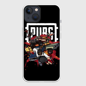 Чехол для iPhone 13 с принтом PUBG fan art в Екатеринбурге,  |  | Тематика изображения на принте: asia | battle | chicken | dinner | epic | lucky | map miramar | pro | royale | winner | битва | пабг | пубг | стрим | топ лут