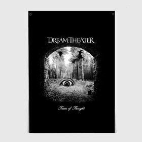 Постер с принтом Dream Theater в Екатеринбурге, 100% бумага
 | бумага, плотность 150 мг. Матовая, но за счет высокого коэффициента гладкости имеет небольшой блеск и дает на свету блики, но в отличии от глянцевой бумаги не покрыта лаком | Тематика изображения на принте: dream theater | metal | группы | метал | музыка | прогрессив метал | рок | хеви метал