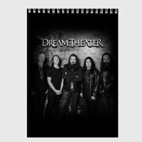 Скетчбук с принтом Dream Theater в Екатеринбурге, 100% бумага
 | 48 листов, плотность листов — 100 г/м2, плотность картонной обложки — 250 г/м2. Листы скреплены сверху удобной пружинной спиралью | dream theater | metal | группы | метал | музыка | прогрессив метал | рок | хеви метал