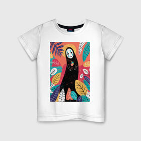 Детская футболка хлопок с принтом Унесенные призраками в Екатеринбурге, 100% хлопок | круглый вырез горловины, полуприлегающий силуэт, длина до линии бедер | аниме | унесенные призраками