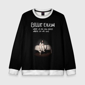 Детский свитшот 3D с принтом Billie Eilish в Екатеринбурге, 100% полиэстер | свободная посадка, прямой крой, мягкая тканевая резинка на рукавах и понизу свитшота | ailish | billi | billie eilish | bury a friend | copycat | crown | dont smile at me | lovely | music | my boy | party favor | pop | били | билли айлиш | музыка | певица | поп | эйлиш