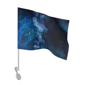 Флаг для автомобиля с принтом Синий космос в Екатеринбурге, 100% полиэстер | Размер: 30*21 см | big | арт | крупные арты | крупные принты | сумаcшедшие арты