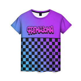 Женская футболка 3D с принтом Френдзона в Екатеринбурге, 100% полиэфир ( синтетическое хлопкоподобное полотно) | прямой крой, круглый вырез горловины, длина до линии бедер | бойчик | группа | музыка | мультяшка | песни | подростки | поп панк | френдзона