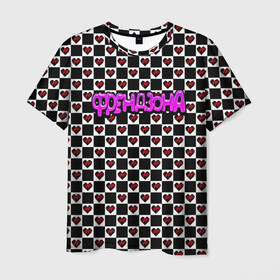 Мужская футболка 3D с принтом Френдзона в Екатеринбурге, 100% полиэфир | прямой крой, круглый вырез горловины, длина до линии бедер | бойчик | группа | музыка | мультяшка | песни | подростки | поп панк | сердце | френдзона
