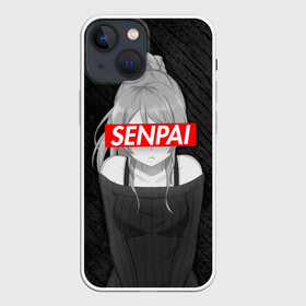 Чехол для iPhone 13 mini с принтом Anime Senpai Girl в Екатеринбурге,  |  | ahegao | anime | manga | sempai | senpai | аниме | ахегао | манга | семпай | сенпай