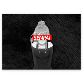 Поздравительная открытка с принтом Anime (Senpai 5) в Екатеринбурге, 100% бумага | плотность бумаги 280 г/м2, матовая, на обратной стороне линовка и место для марки
 | ahegao | anime | manga | sempai | senpai | аниме | ахегао | манга | семпай | сенпай