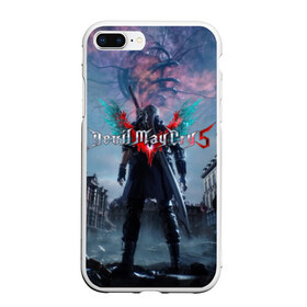 Чехол для iPhone 7Plus/8 Plus матовый с принтом Devil May Cry 5 в Екатеринбурге, Силикон | Область печати: задняя сторона чехла, без боковых панелей | cs go | devil may cry | dmc5 | game | logo | битва | бой | вой | игра | контр страйк | кровь | крылья | логотип | надпись | фантастика | фэнтази | экшен