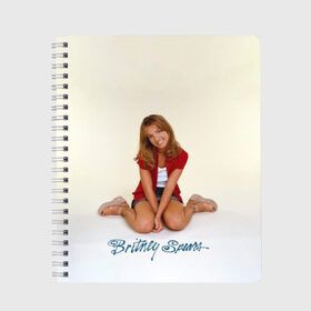 Тетрадь с принтом Oldschool Britney в Екатеринбурге, 100% бумага | 48 листов, плотность листов — 60 г/м2, плотность картонной обложки — 250 г/м2. Листы скреплены сбоку удобной пружинной спиралью. Уголки страниц и обложки скругленные. Цвет линий — светло-серый
 | britney | britneyspears | glitch | icon | jean | pop | princess | spears | usa | бритни | бритниспирс | глич | джин | поп | работа | спирс | сша