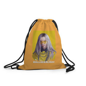 Рюкзак-мешок 3D с принтом Billie Eilish в Екатеринбурге, 100% полиэстер | плотность ткани — 200 г/м2, размер — 35 х 45 см; лямки — толстые шнурки, застежка на шнуровке, без карманов и подкладки | Тематика изображения на принте: at | billie | don’t | eilish | electronic | eyes | me | music | ocean | pirate | smile | synthpop | usa | айлиш | билли | музыка | пайрэт | синти поп | сша | электронная | электропоп