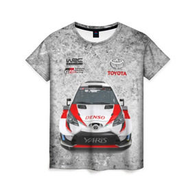 Женская футболка 3D с принтом WRC Toyota в Екатеринбурге, 100% полиэфир ( синтетическое хлопкоподобное полотно) | прямой крой, круглый вырез горловины, длина до линии бедер | auto | car | championship | race | rally | toyota | world | wrc | авто | гонки | машина | ралли | трасса | трек | чемпионат
