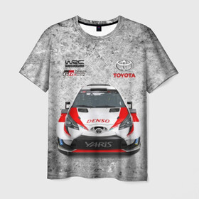 Мужская футболка 3D с принтом WRC Toyota в Екатеринбурге, 100% полиэфир | прямой крой, круглый вырез горловины, длина до линии бедер | auto | car | championship | race | rally | toyota | world | wrc | авто | гонки | машина | ралли | трасса | трек | чемпионат