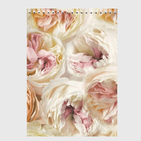 Скетчбук с принтом Нежные Пионы в Екатеринбурге, 100% бумага
 | 48 листов, плотность листов — 100 г/м2, плотность картонной обложки — 250 г/м2. Листы скреплены сверху удобной пружинной спиралью | букет | красивый | милый | пион | роза | розовый | розочка | свадебный | флористика | цветок | цветы