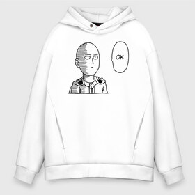 Мужское худи Oversize хлопок с принтом One-Punch Man в Екатеринбурге, френч-терри — 70% хлопок, 30% полиэстер. Мягкий теплый начес внутри —100% хлопок | боковые карманы, эластичные манжеты и нижняя кромка, капюшон на магнитной кнопке | one | one punch man | бесправный ездок | бласт | бэнг | ванпанчмен | генос | демон киборг | лысый плащ | ниндзя | сайтама | сверхзвуковой соник | серебряный клык | тацумаки | человек один удар