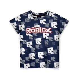 Детская футболка 3D с принтом Roblox в Екатеринбурге, 100% гипоаллергенный полиэфир | прямой крой, круглый вырез горловины, длина до линии бедер, чуть спущенное плечо, ткань немного тянется | roblox   массовая многопользовательская онлай | ориентированная на детей и подростков в возра