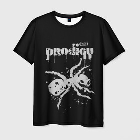 Мужская футболка 3D с принтом The Prodigy логотип в Екатеринбурге, 100% полиэфир | прямой крой, круглый вырез горловины, длина до линии бедер | Тематика изображения на принте: 2019 | album | art | break | dance | logo | music | prodigy | брейк | граффити | группа | заставка | лого | логотип | музыка | муравей | новый альбом | обложка альбома | продиджи