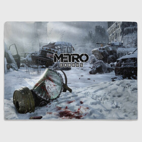 Плед 3D с принтом METRO EXODUS в Екатеринбурге, 100% полиэстер | закругленные углы, все края обработаны. Ткань не мнется и не растягивается | 2035 | exodus | metro | metro exodus | metro: exodus | survival horror | арт | артём | исход | метро | метро исход | метро:исход