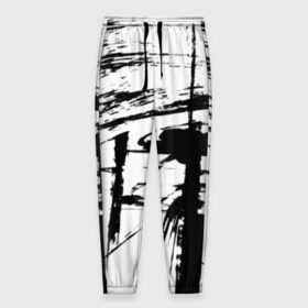 Мужские брюки 3D с принтом Черно-белая футболка в Екатеринбурге, 100% полиэстер | манжеты по низу, эластичный пояс регулируется шнурком, по бокам два кармана без застежек, внутренняя часть кармана из мелкой сетки | молодежная | подарок | стильная | футболка