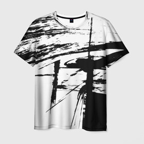 Мужская футболка 3D с принтом Черно-белая футболка в Екатеринбурге, 100% полиэфир | прямой крой, круглый вырез горловины, длина до линии бедер | молодежная | подарок | стильная | футболка