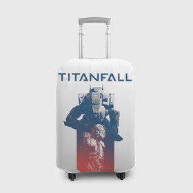 Чехол для чемодана 3D с принтом Titanfall в Екатеринбурге, 86% полиэфир, 14% спандекс | двустороннее нанесение принта, прорези для ручек и колес | titanfall | titanfall 2 | игры | компьютерные игры | пилот | титан | титанфол | титаны