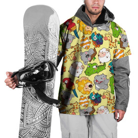 Накидка на куртку 3D с принтом Зоопарк в Екатеринбурге, 100% полиэстер |  | Тематика изображения на принте: девочке | детская | детям | дочке | животные | жираф | зоопарк | коала | крокодил | лев | мальчику | попугай | разноцветная | ребенку | рыбка