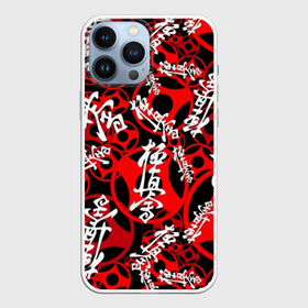 Чехол для iPhone 13 Pro Max с принтом Каратэ киокушинкай в Екатеринбурге,  |  | arts | black | fashion | hapkido | judo | karate | style | sym | taekwondo | white | белый | боевые | графика | дзюдо | дизайн | иероглифы | иллюстрация | искусства | картинка | киокушинкай | красный | мода | надпись | орнамент | рисунок