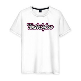 Мужская футболка хлопок с принтом Tenderlybae в Екатеринбурге, 100% хлопок | прямой крой, круглый вырез горловины, длина до линии бедер, слегка спущенное плечо. | тостовки и худи с tenderlybae | футболки