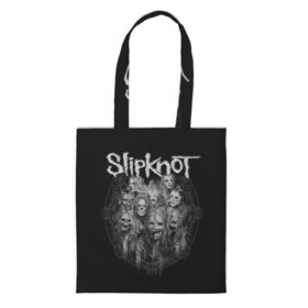 Сумка 3D повседневная с принтом Slipknot в Екатеринбурге, 100% полиэстер | Плотность: 200 г/м2; Размер: 34×35 см; Высота лямок: 30 см | альтернативный | американская | глэм | готик | гранж | группа | метал | модные | музыка | пост | рок | хард