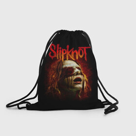 Рюкзак-мешок 3D с принтом Slipknot в Екатеринбурге, 100% полиэстер | плотность ткани — 200 г/м2, размер — 35 х 45 см; лямки — толстые шнурки, застежка на шнуровке, без карманов и подкладки | альтернативный | американская | глэм | готик | гранж | группа | метал | модные | музыка | пост | рок | хард