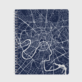 Тетрадь с принтом Карта Москвы в Екатеринбурге, 100% бумага | 48 листов, плотность листов — 60 г/м2, плотность картонной обложки — 250 г/м2. Листы скреплены сбоку удобной пружинной спиралью. Уголки страниц и обложки скругленные. Цвет линий — светло-серый
 | capital | city | country | map | moscow | plan | rivers | roads | russia | russians | scheme | город | дороги | карта | москва | план | реки | россия | русские | столица | страна | схема