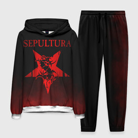 Мужской костюм 3D (с толстовкой) с принтом Sepultura в Екатеринбурге,  |  | sepultura | грув метал | группы | дэт метал | метал | музыка | рок | трэш метал