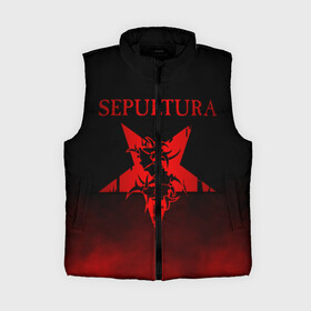 Женский жилет утепленный 3D с принтом Sepultura в Екатеринбурге,  |  | sepultura | грув метал | группы | дэт метал | метал | музыка | рок | трэш метал