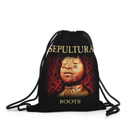 Рюкзак-мешок 3D с принтом Sepultura в Екатеринбурге, 100% полиэстер | плотность ткани — 200 г/м2, размер — 35 х 45 см; лямки — толстые шнурки, застежка на шнуровке, без карманов и подкладки | sepultura | грув метал | группы | дэт метал | метал | музыка | рок | трэш метал