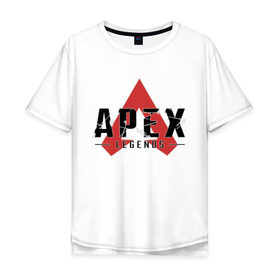 Мужская футболка хлопок Oversize с принтом Apex Legends Logo в Екатеринбурге, 100% хлопок | свободный крой, круглый ворот, “спинка” длиннее передней части | apex | apex legends | bangalor | bloodhound | caustic | gibraltar | legends | lifeline | logo | mirage | pathfinder | titanfall | wraith | апекс