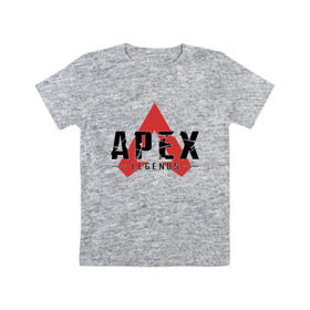 Детская футболка хлопок с принтом Apex Legends Logo в Екатеринбурге, 100% хлопок | круглый вырез горловины, полуприлегающий силуэт, длина до линии бедер | Тематика изображения на принте: apex | apex legends | bangalor | bloodhound | caustic | gibraltar | legends | lifeline | logo | mirage | pathfinder | titanfall | wraith | апекс