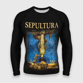 Мужской рашгард 3D с принтом Sepultura в Екатеринбурге,  |  | sepultura | грув метал | группы | дэт метал | метал | музыка | рок | трэш метал