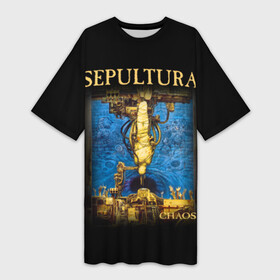 Платье-футболка 3D с принтом Sepultura в Екатеринбурге,  |  | sepultura | грув метал | группы | дэт метал | метал | музыка | рок | трэш метал