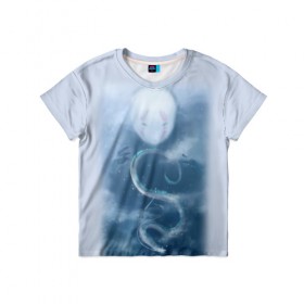 Детская футболка 3D с принтом Унесённые призраками в Екатеринбурге, 100% гипоаллергенный полиэфир | прямой крой, круглый вырез горловины, длина до линии бедер, чуть спущенное плечо, ткань немного тянется | аниме | безликий | сэн и таинственное исчезновение тихиро | унесённые призраками | хаку | хаяо миядзаки