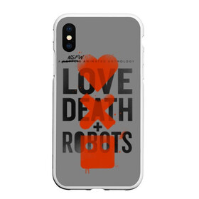 Чехол для iPhone XS Max матовый с принтом LoveD+R в Екатеринбурге, Силикон | Область печати: задняя сторона чехла, без боковых панелей | death | love death + robots | netflix | robots | любовь | нетфликс | роботы | сериал