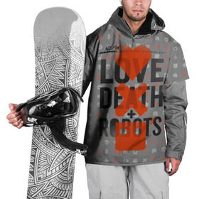 Накидка на куртку 3D с принтом LOVE DEATH + ROBOTS в Екатеринбурге, 100% полиэстер |  | Тематика изображения на принте: death | love death + robots | netflix | robots | любовь | нетфликс | роботы | сериал